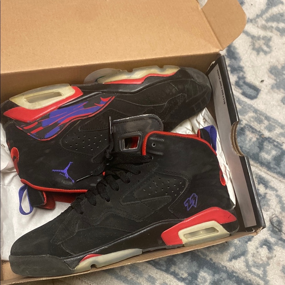 Black and Red Air Jordan Sneakers